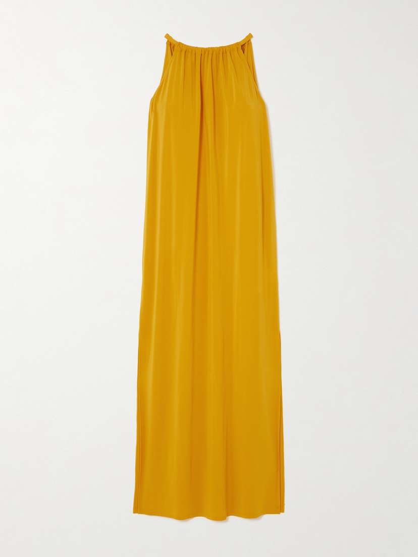 Max Mara Diego Gathered Stretch-jersey Maxi Dress