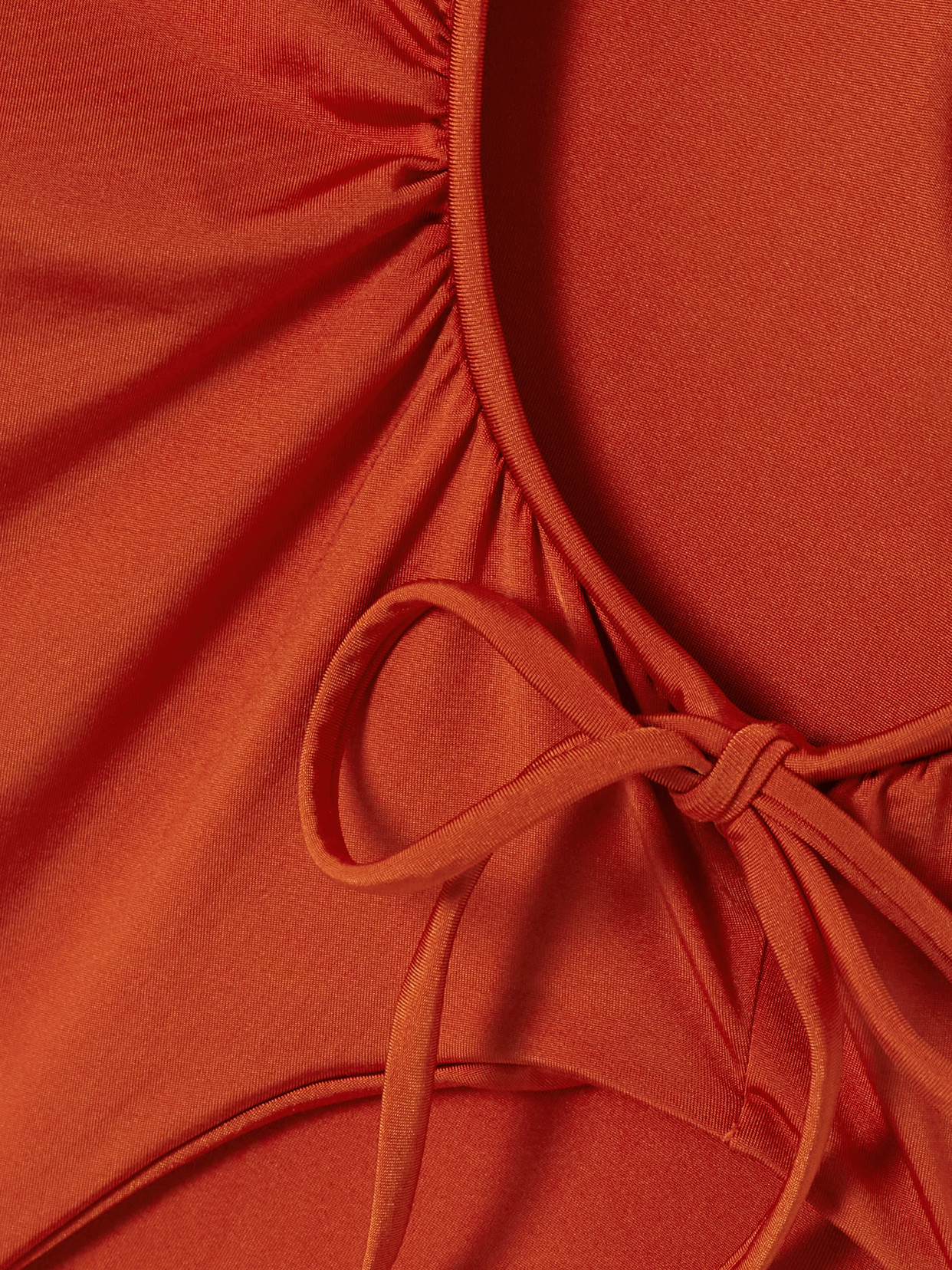 Max Mara Canarie One-shoulder Cutout Swimsuit In Red