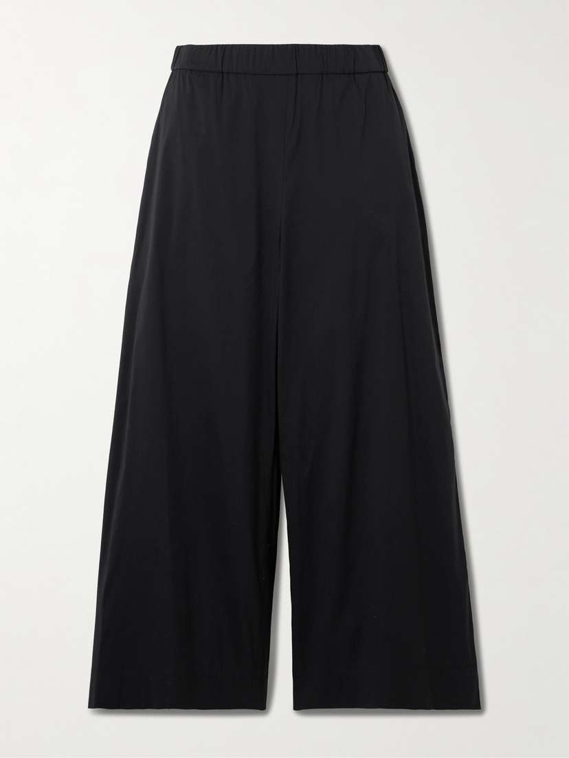 Max Mara Rio Cotton-blend Poplin Wide-leg Pants