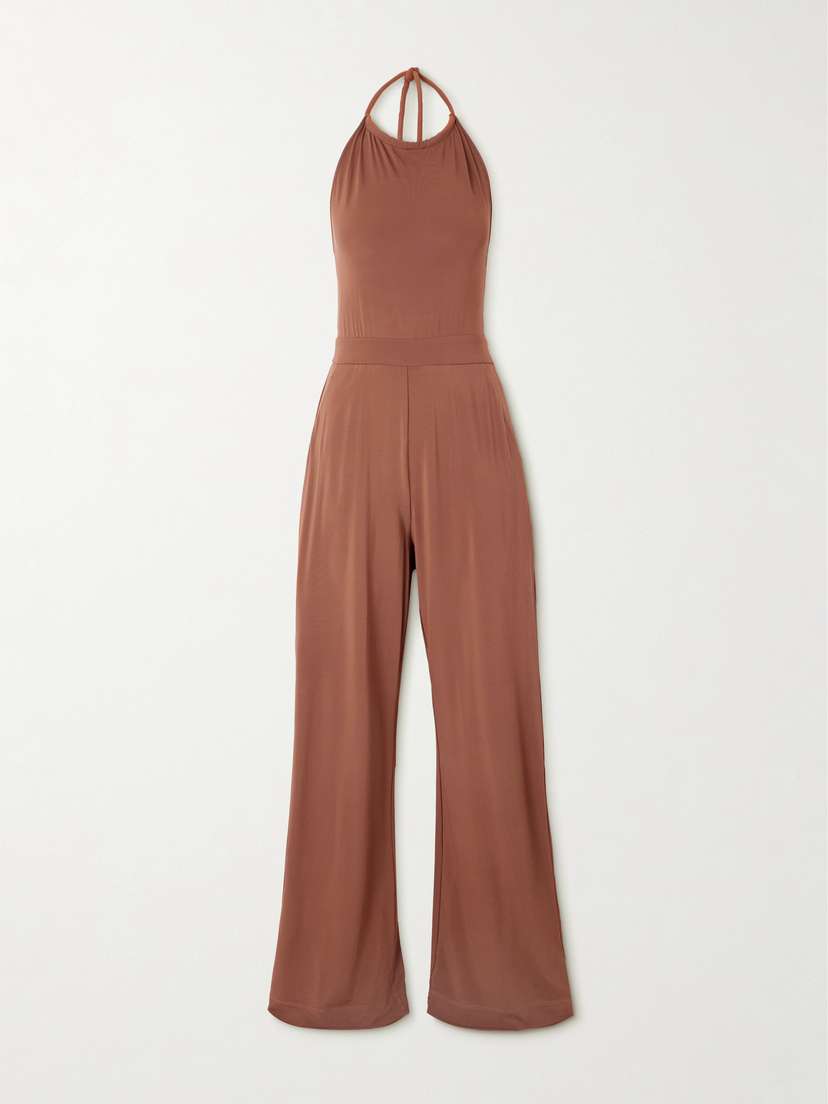 Max Mara Parsec Stretch-jersey Halterneck Jumpsuit