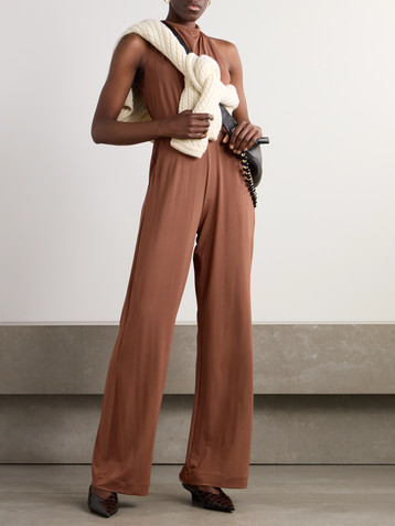 Max Mara Parsec stretch-jersey halterneck jumpsuit
