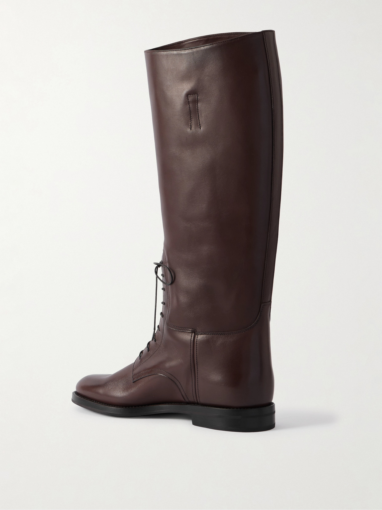 Church's Leather Lace-up Knee Boots In Brown