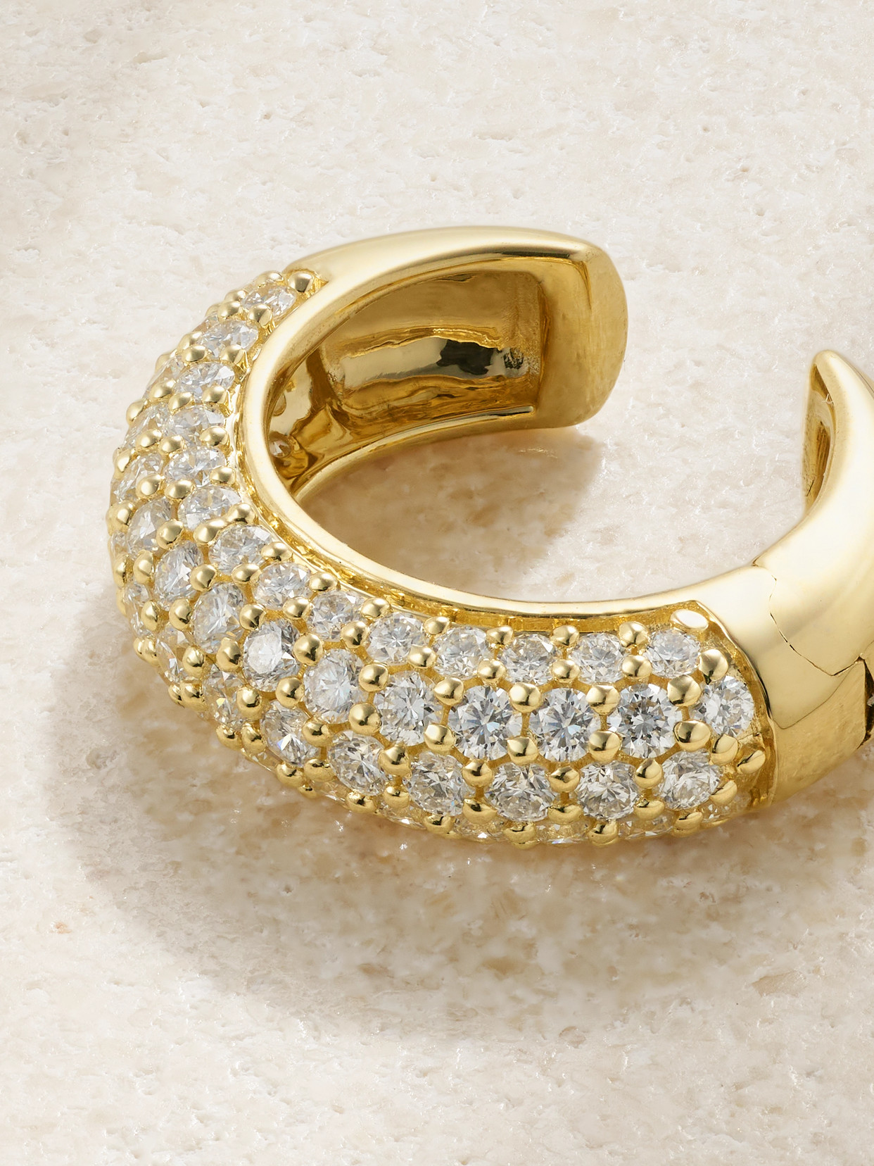 Shop Stone And Strand 14-karat Gold Diamond Ear Cuff