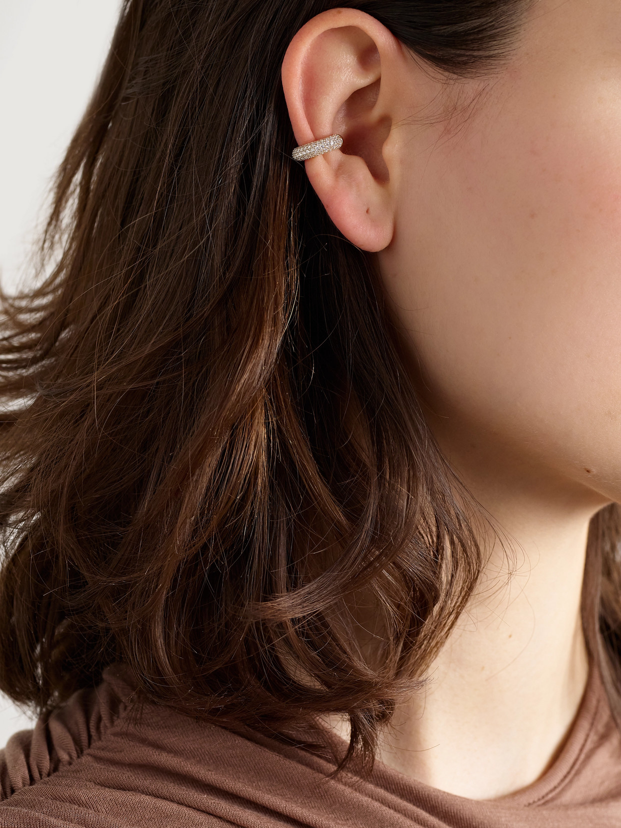 Shop Stone And Strand 14-karat Gold Diamond Ear Cuff