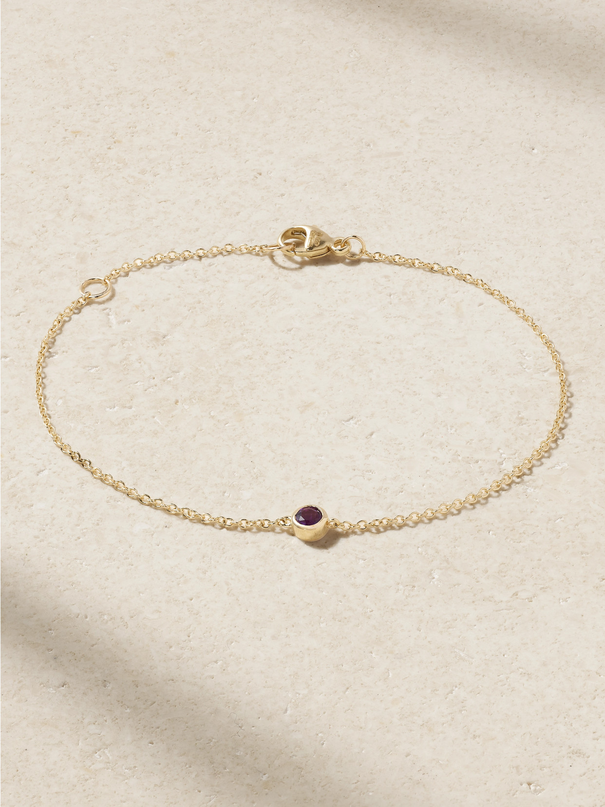 Stone And Strand Aurora Birthstone 14-karat Gold Multi-stone Bracelet In Green