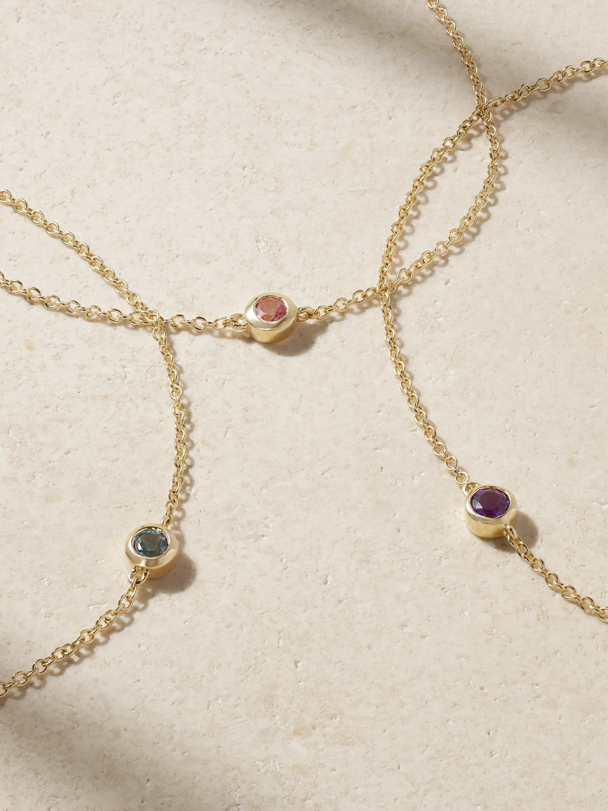 Stone And Strand Aurora Birthstone 14-karat Gold Multi-stone Bracelet In Green
