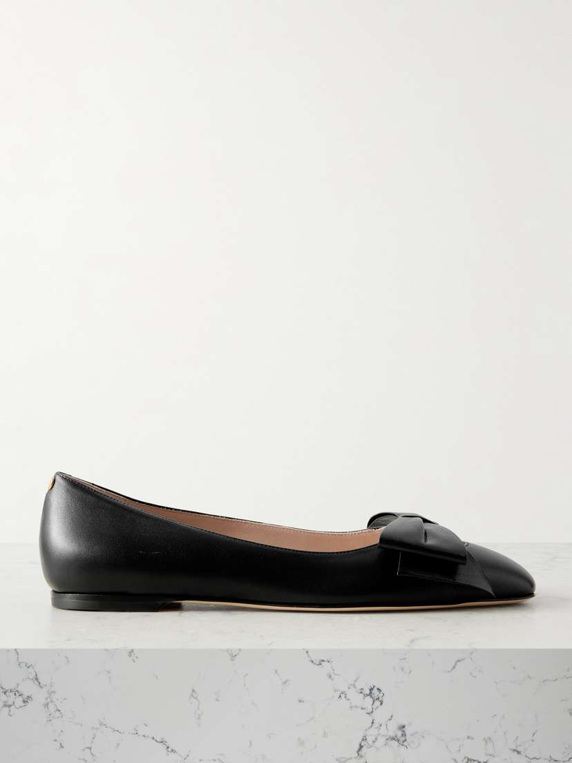 Valentino Garavani Bowow Leather Ballet Flats