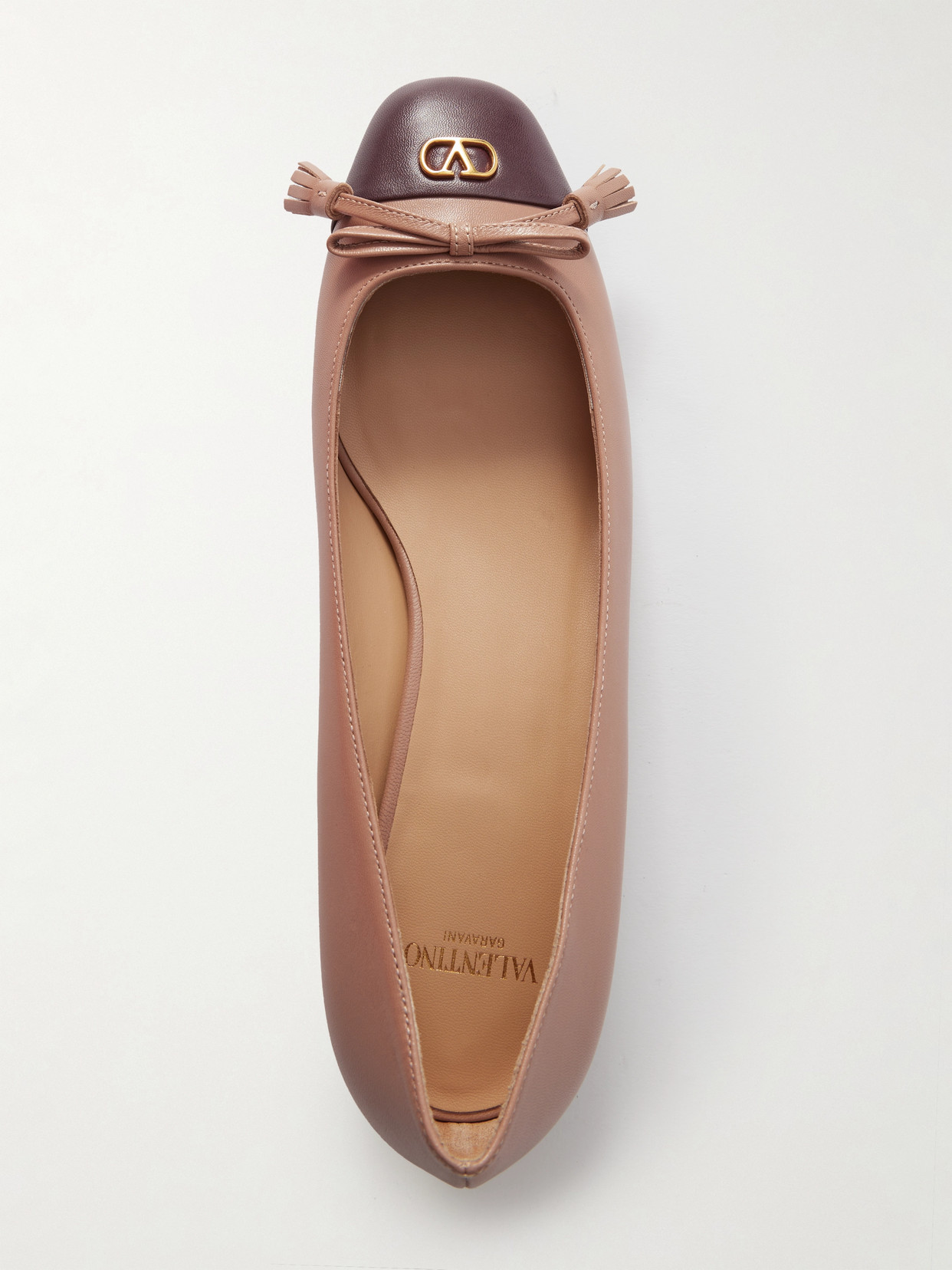 Valentino Ballerina Two-tone Leather Flats