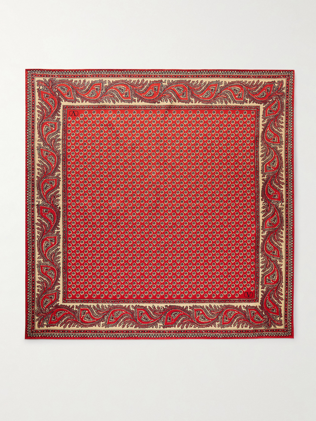 Valentino Printed Silk-twill Scarf