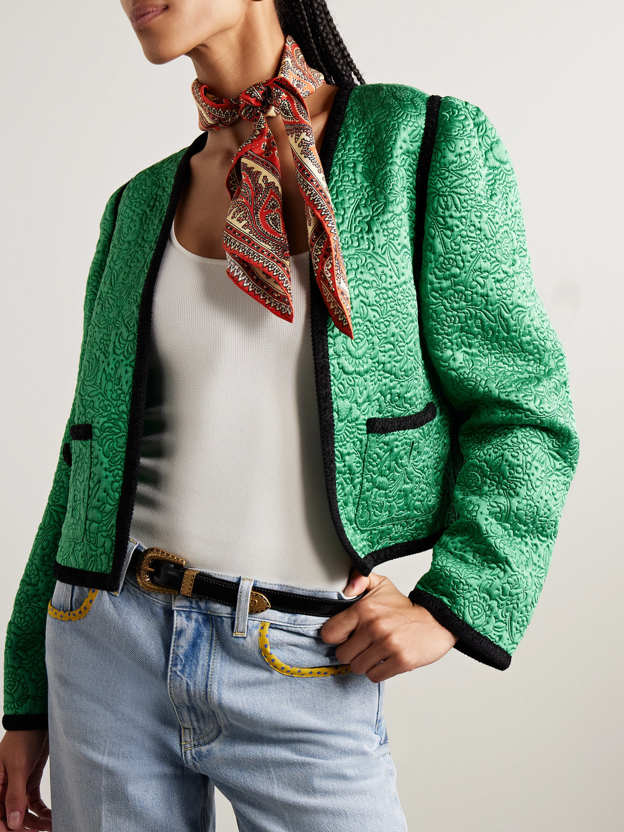 Valentino Printed Silk-twill Scarf