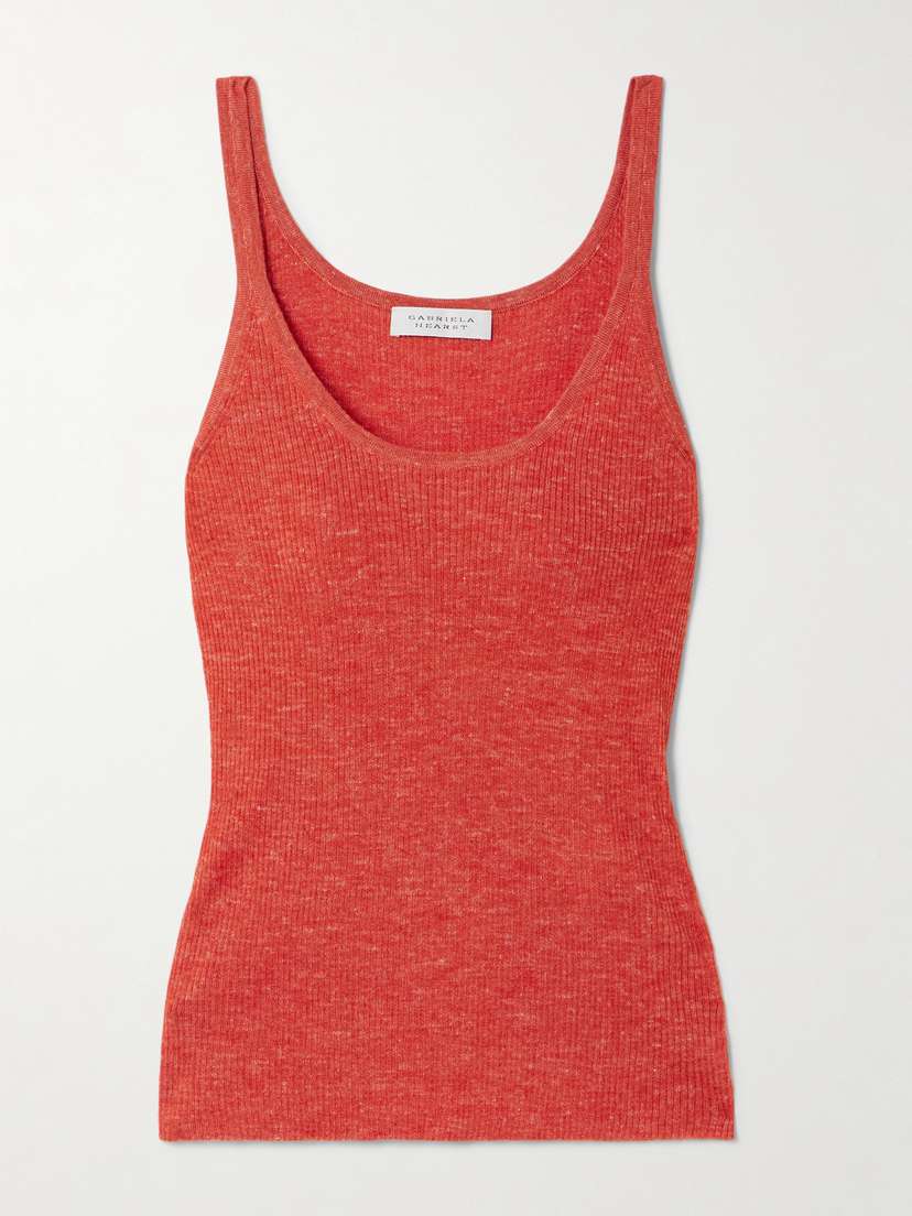 Gabriela Hearst Cinxia Ribbed Cashmere, Silk And Hemp-blend Tank