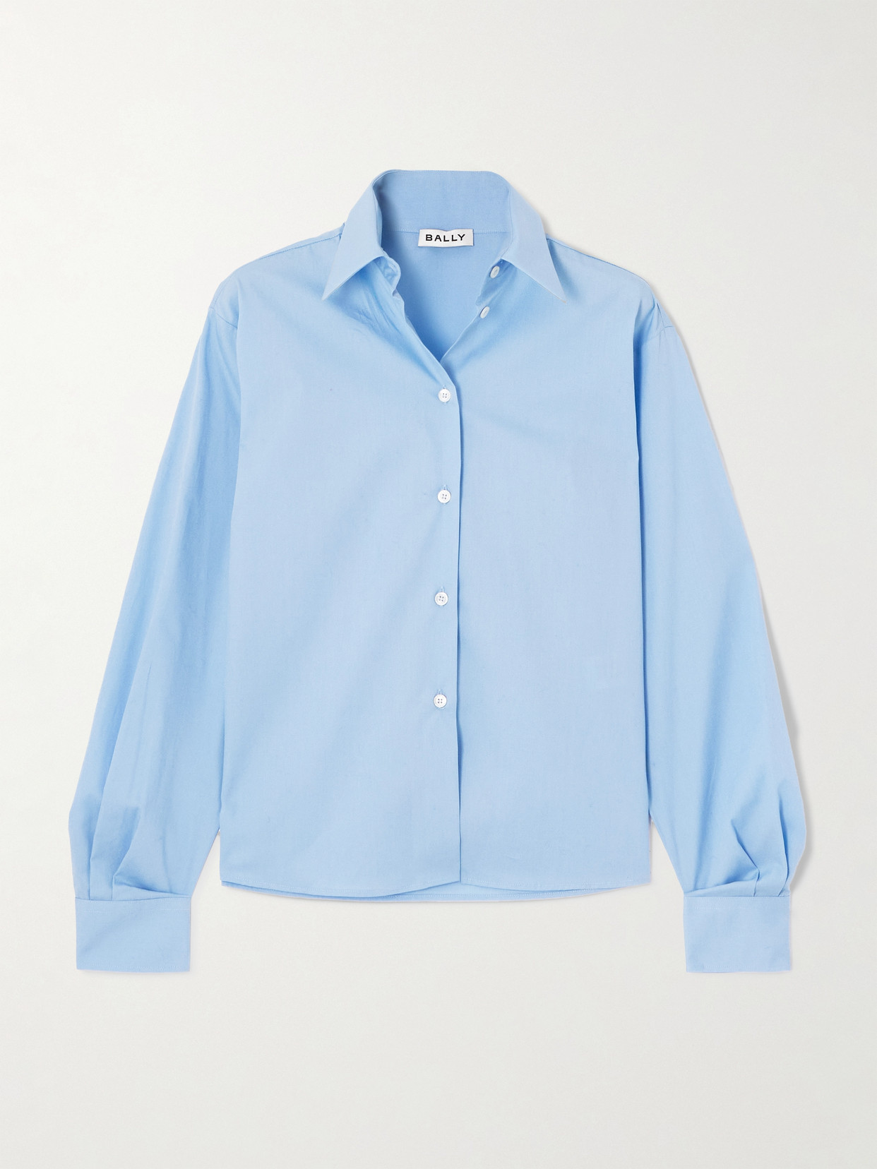 Bally Cotton-poplin Shirt In Blue