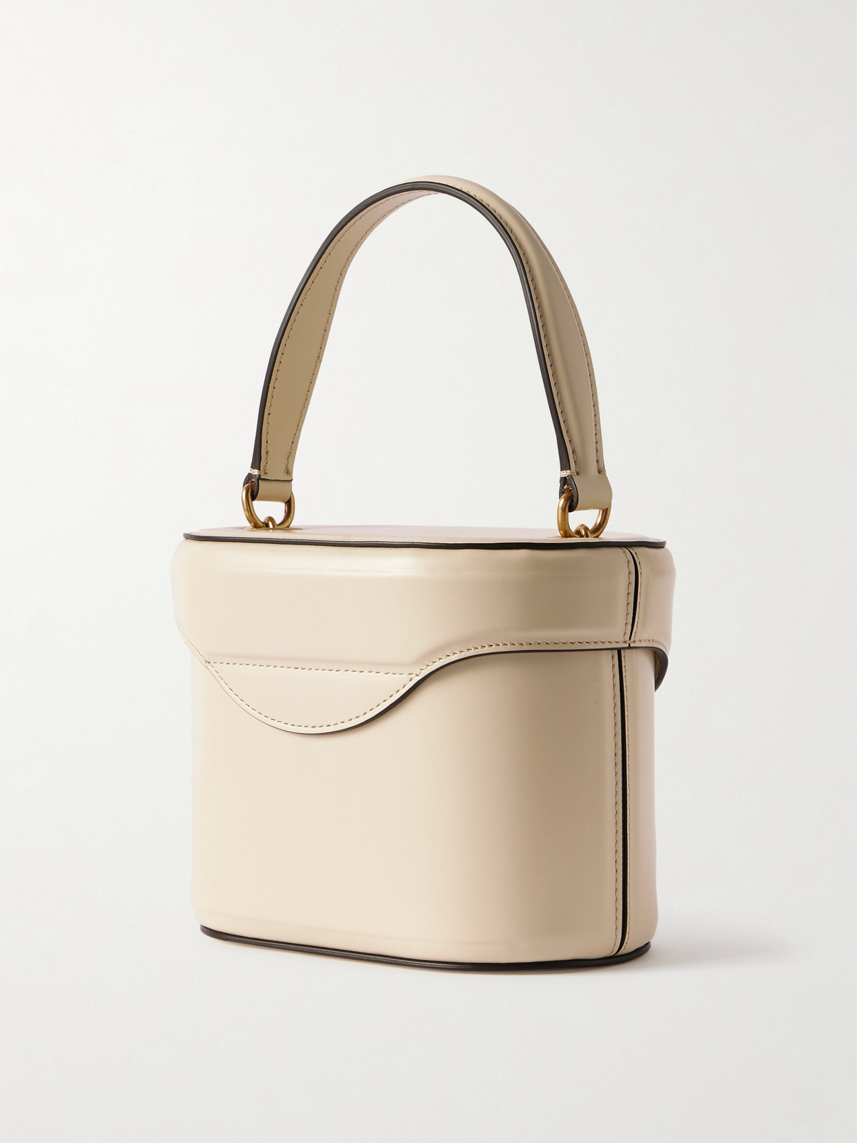 Valentino Garavani  Garavani Vain Vanity Bag In Shiny Calfskin Woman Butter Uni