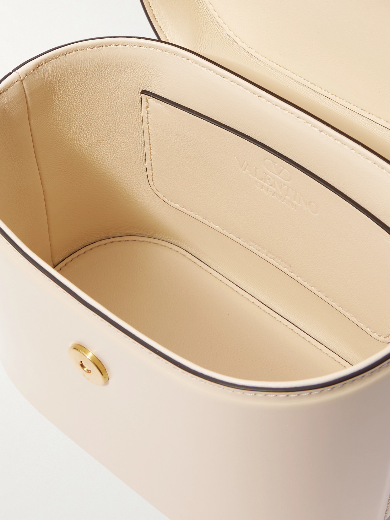 Valentino Garavani  Garavani Vain Vanity Bag In Shiny Calfskin Woman Butter Uni