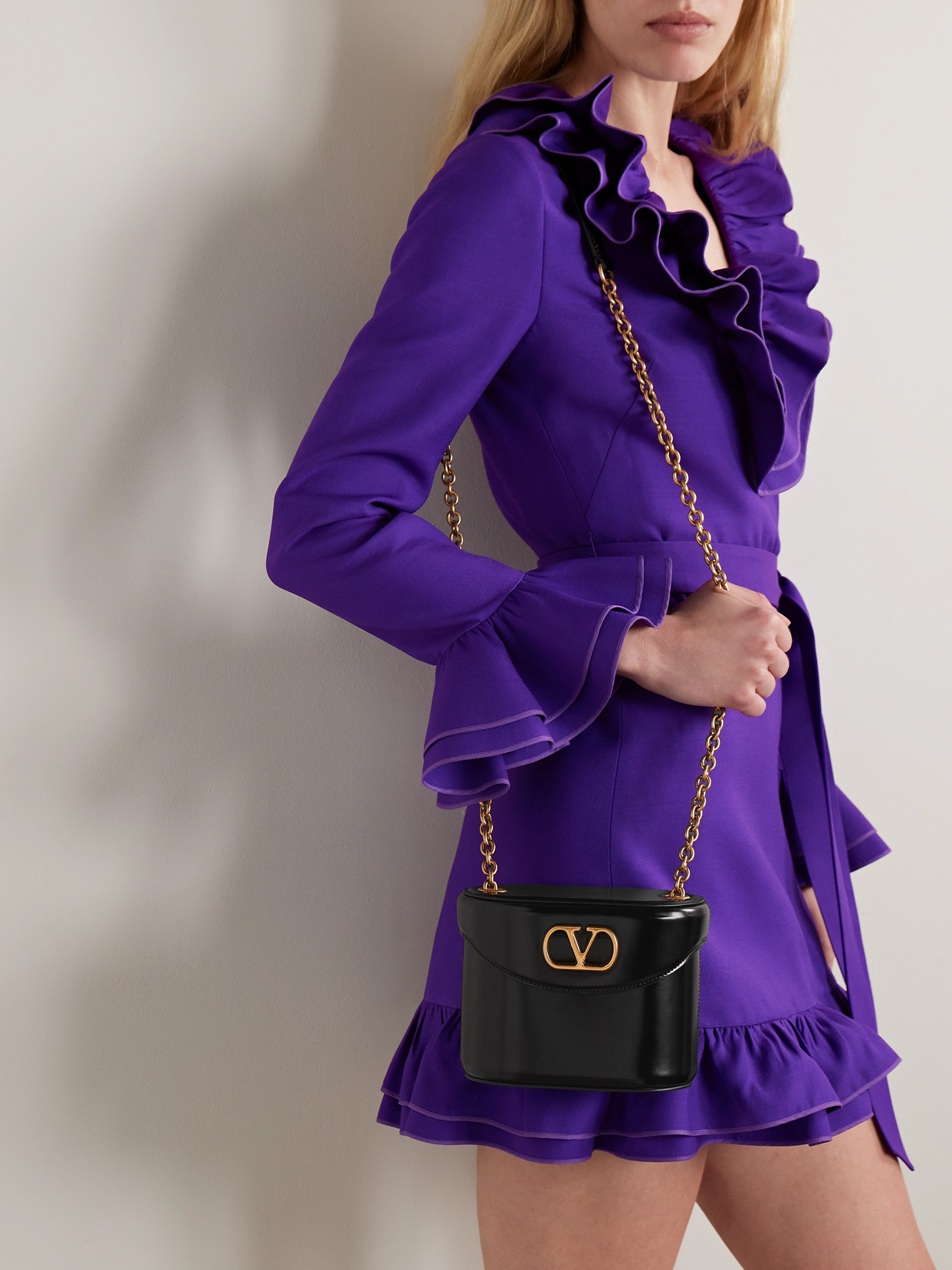 Valentino Vain Leather Shoulder Bag