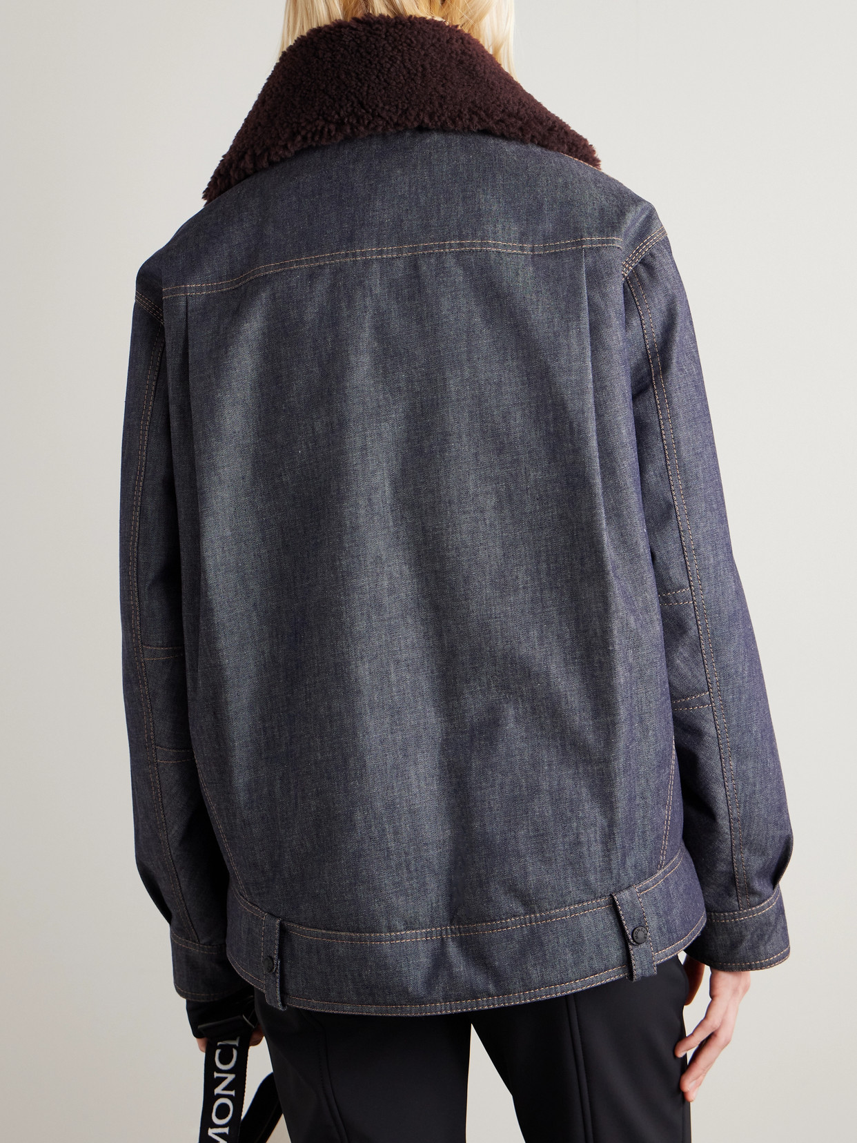Grenoble - Yunque Shearling-Trimmed Denim Down Jacket