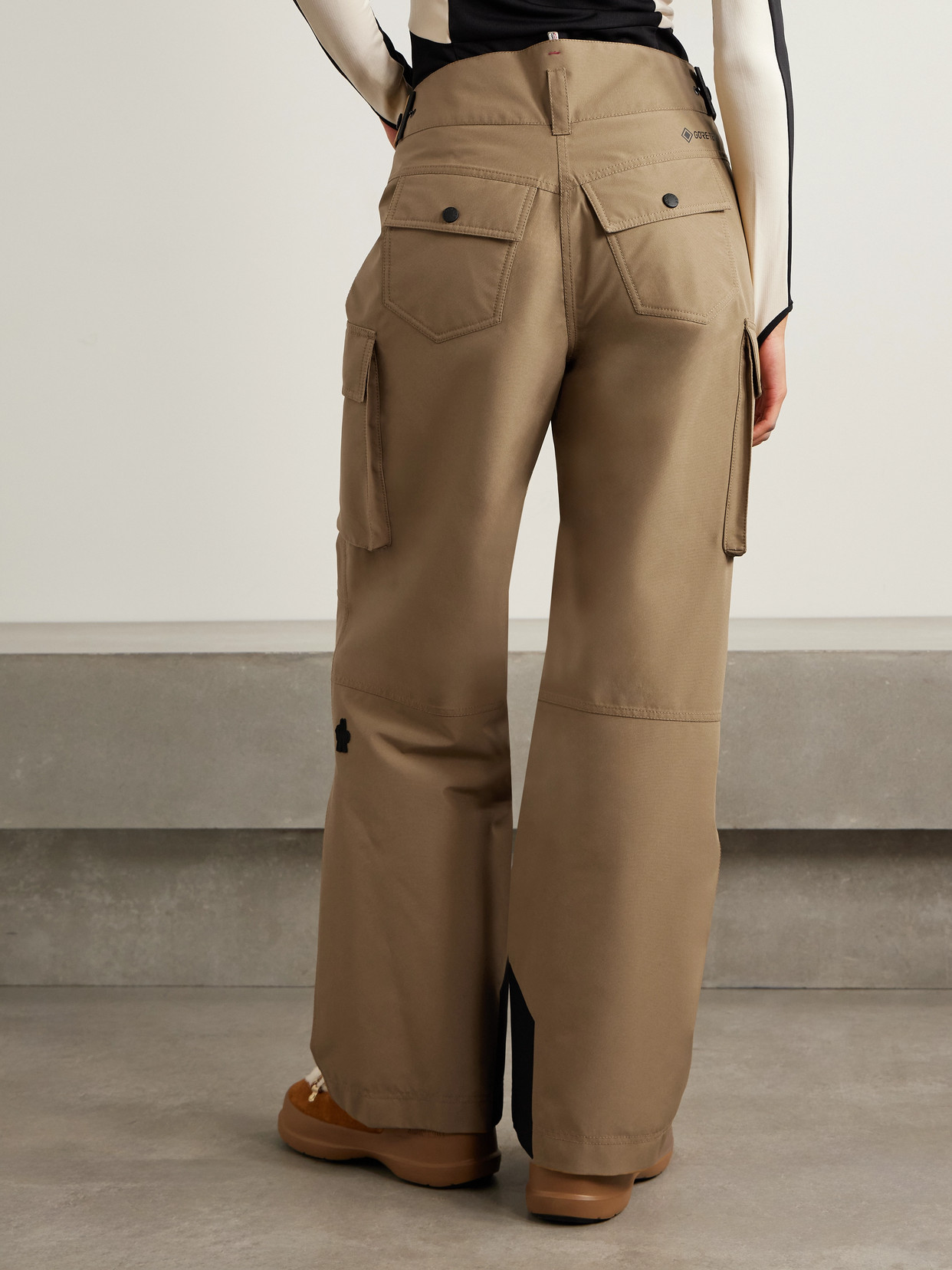 Moncler Wide-leg Ski Pants In Brown