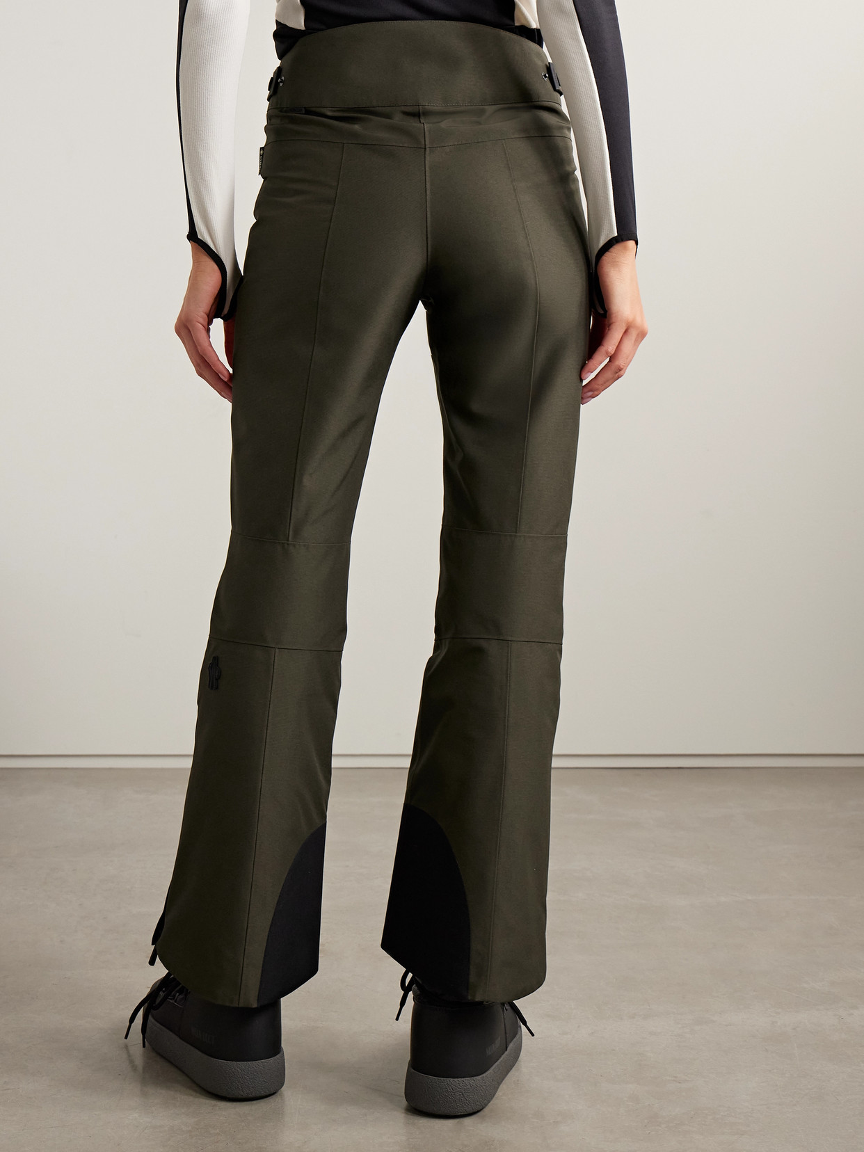 Moncler Bootcut Ski Pants In Green