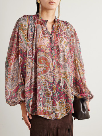 Etro Paisley-print silk-crepon shirt