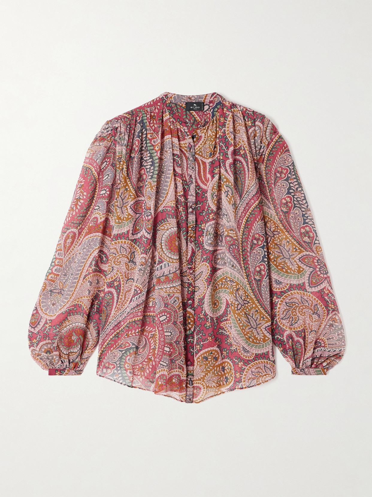 Etro Paisley-print Silk-crepon Shirt In Multi