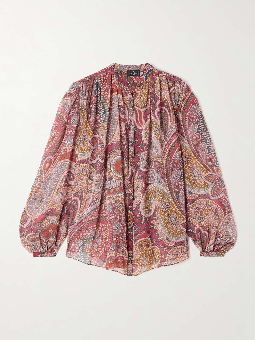 Etro Paisley-print Silk-crepon Shirt