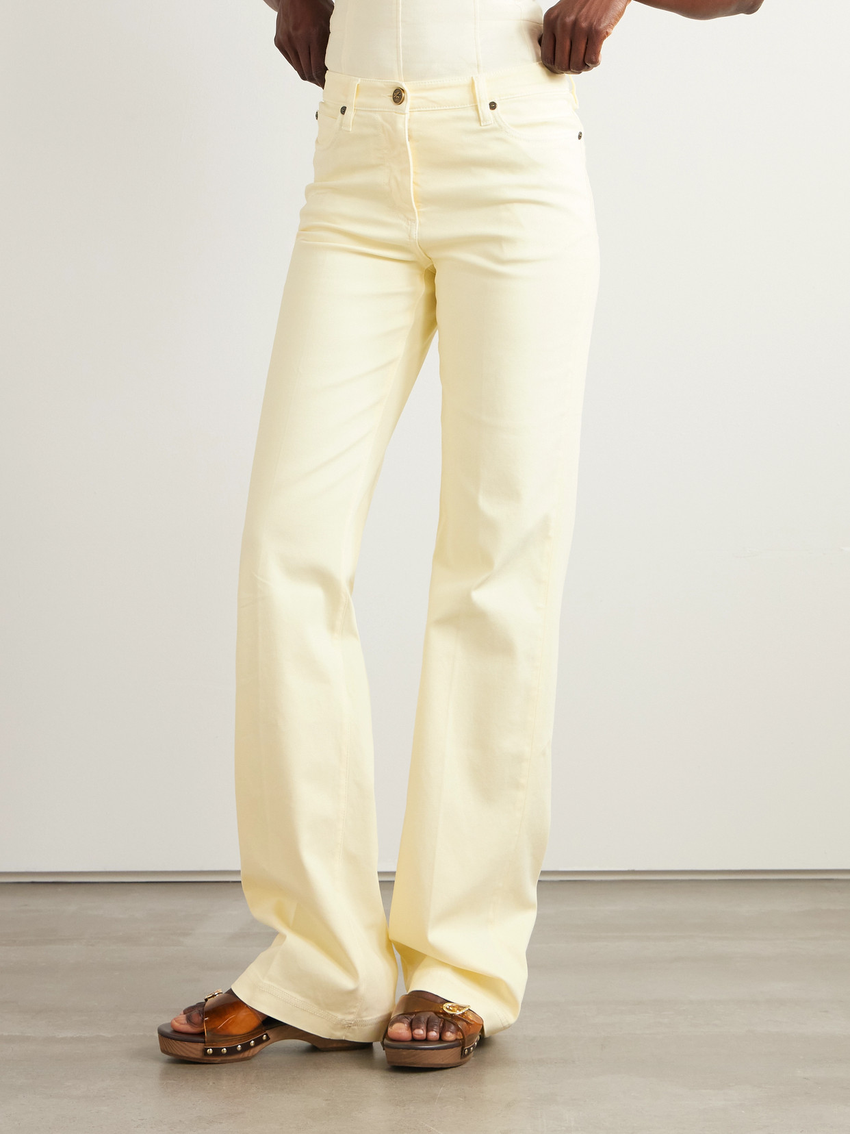 Low-Rise Flared Jeans