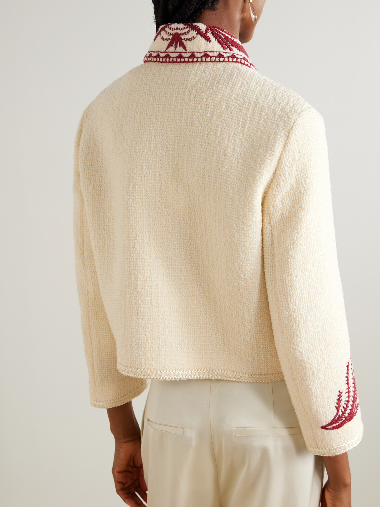 Etro Bouclé-effect Tweed Jacket In White