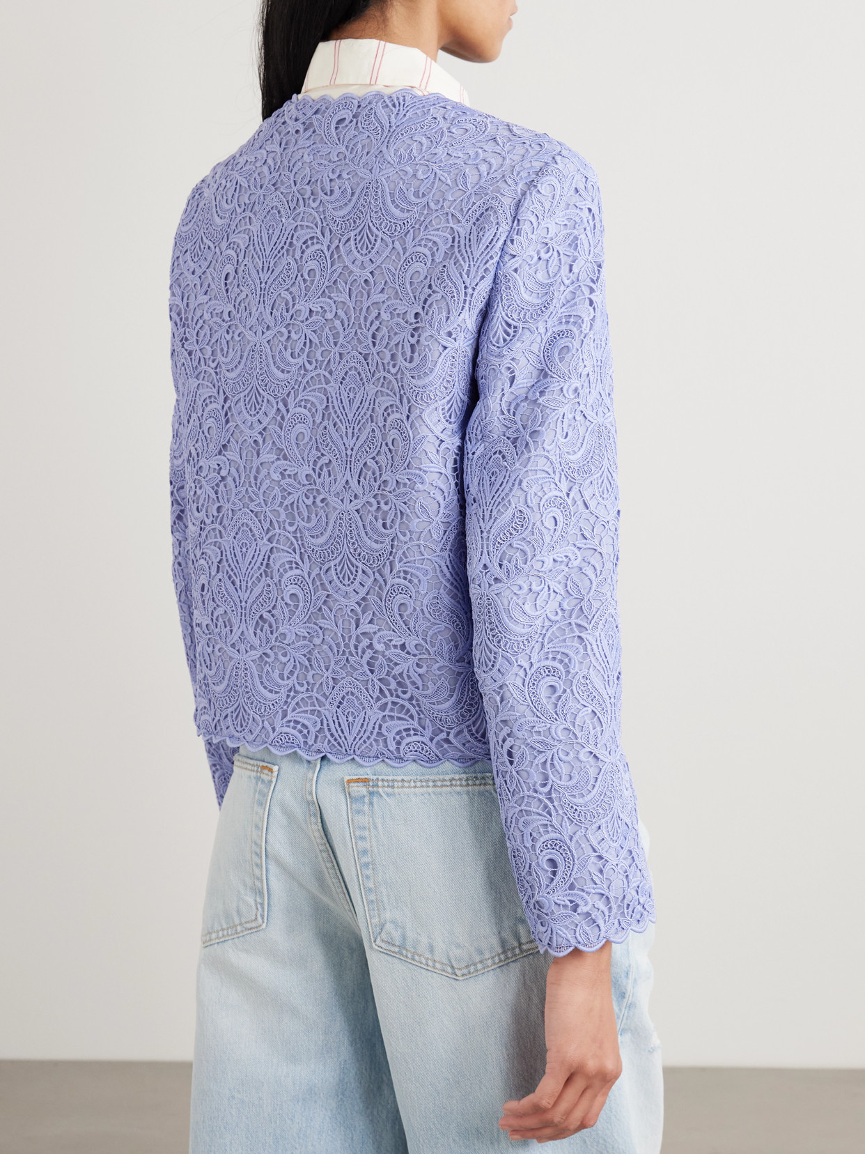 Scalloped Corded Lace Jacket