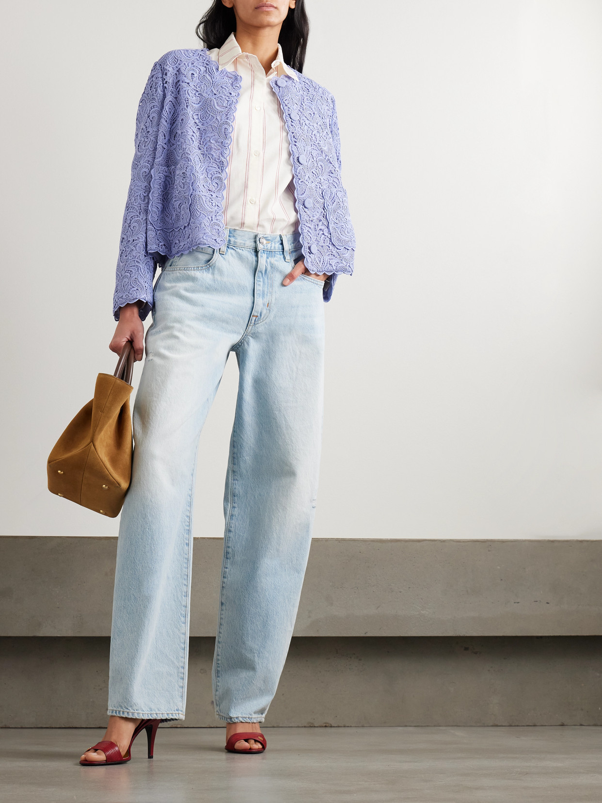 Scalloped Corded Lace Jacket