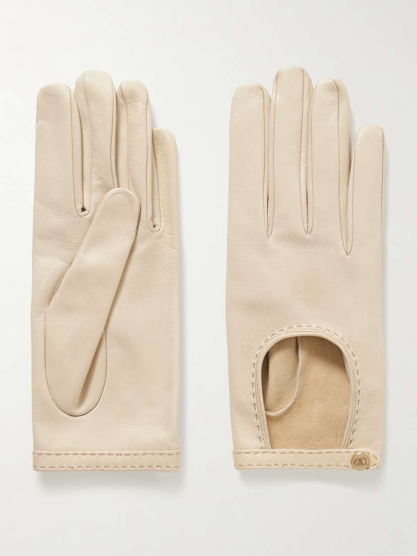Valentino Garavani Vlogo Leather Gloves