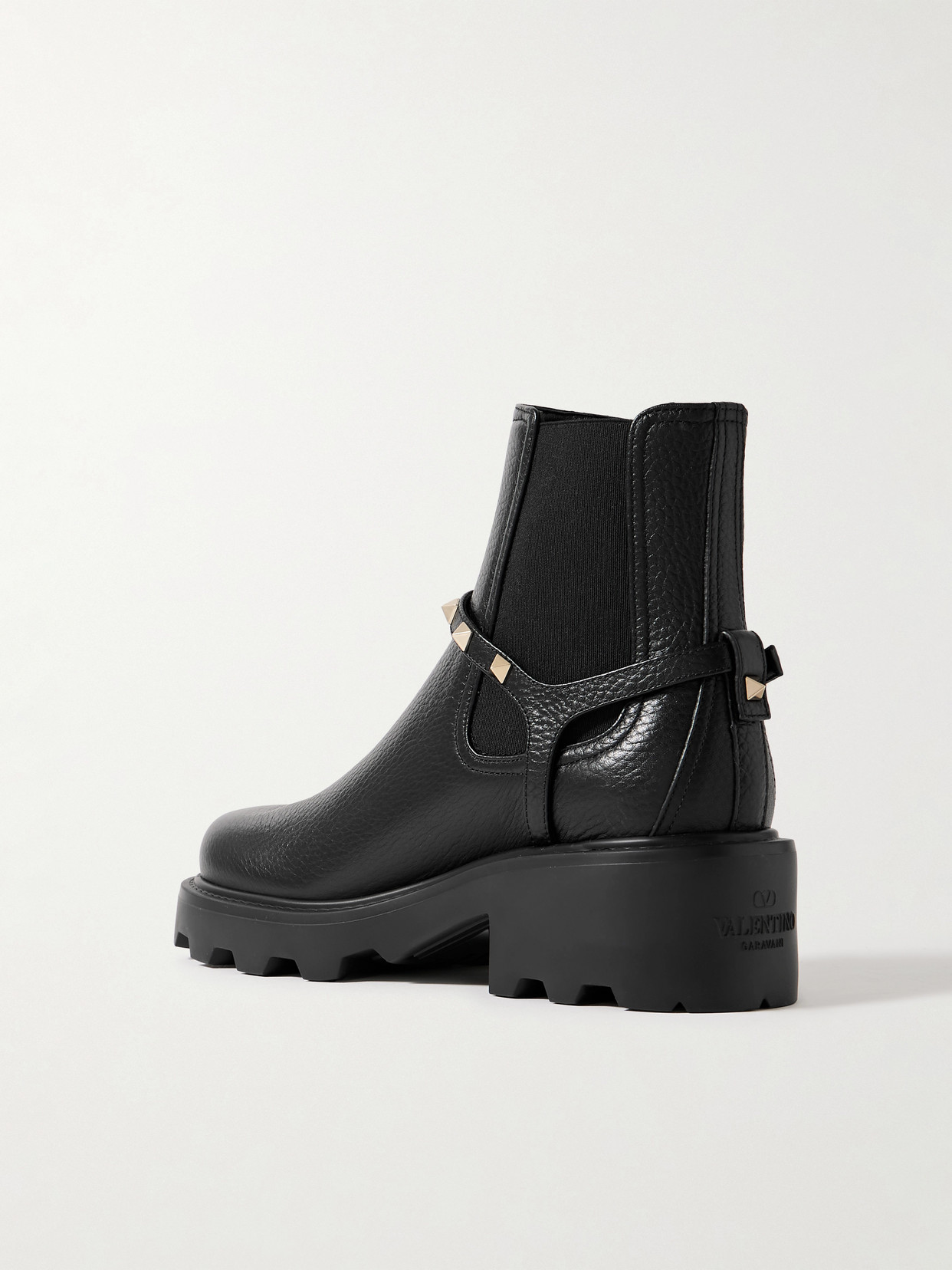 Garavani - Beatle Rockstud 55 Leather Chelsea Boots
