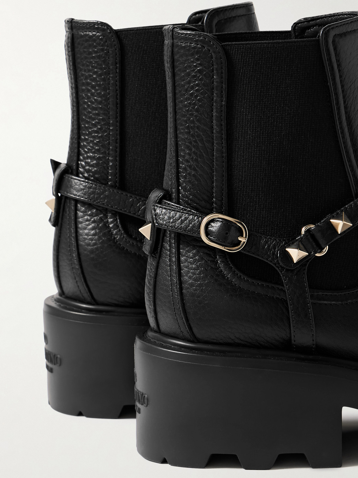 Garavani - Beatle Rockstud 55 Leather Chelsea Boots