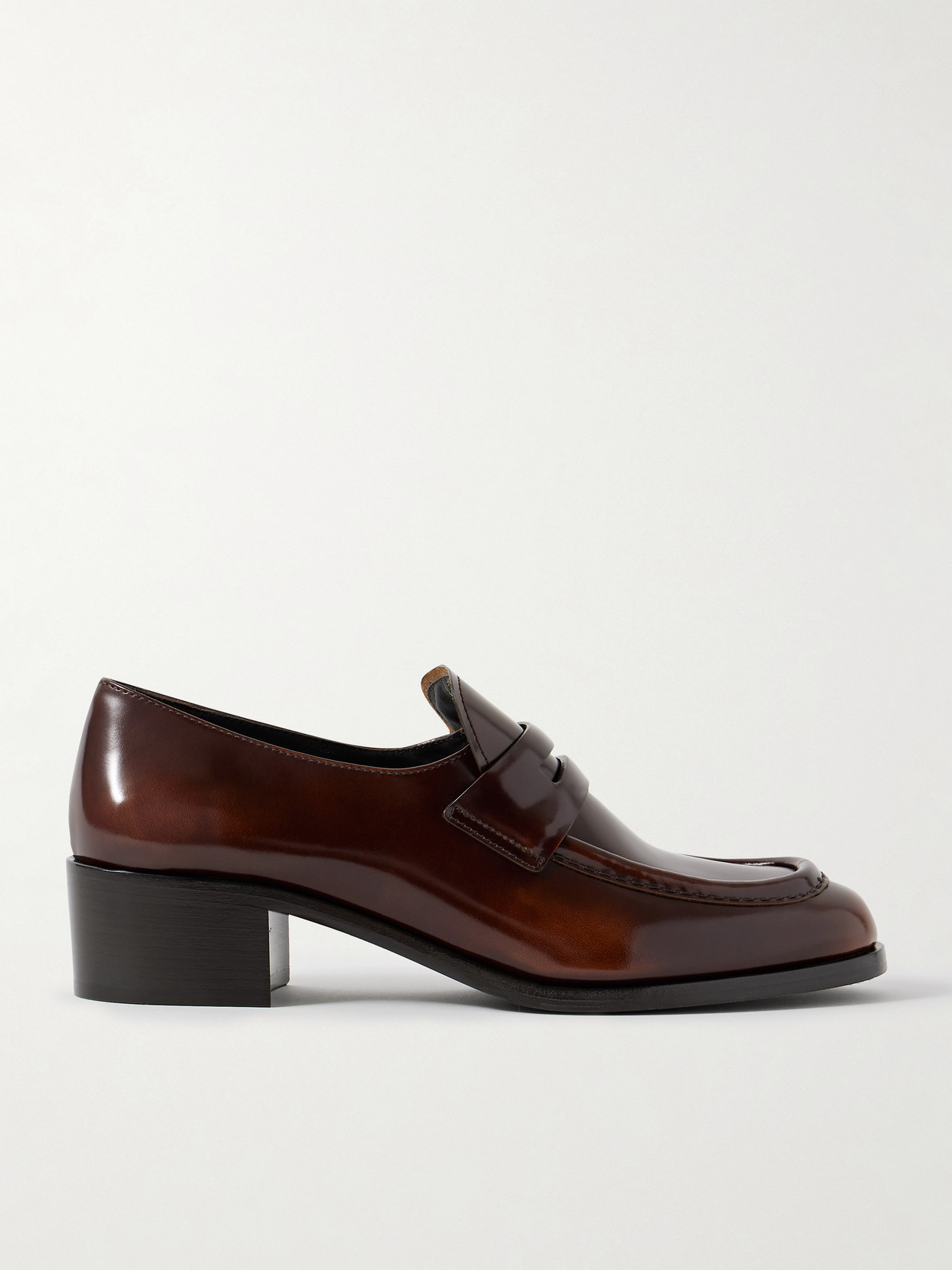 Church's Prudence Glossed-leather Loafers In Brown