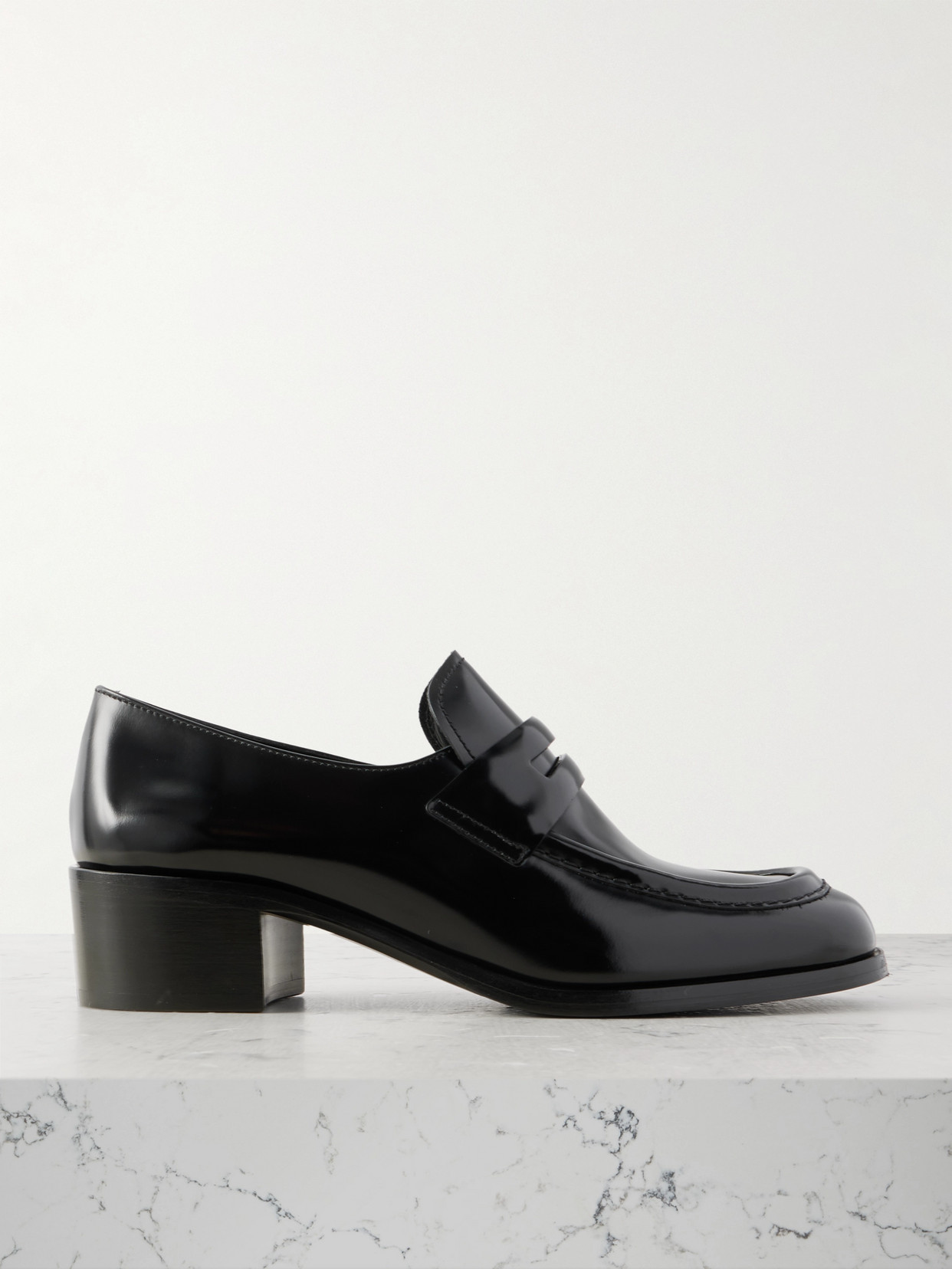 Church's Prudence Glossed-leather Loafers In Black