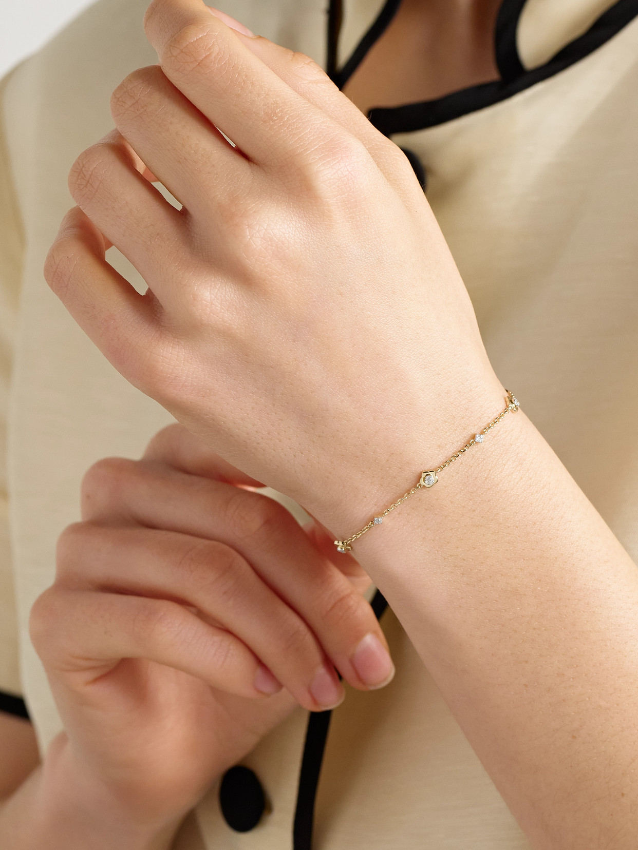 Shop Stone And Strand Crosby 14-karat Gold Diamond Bracelet