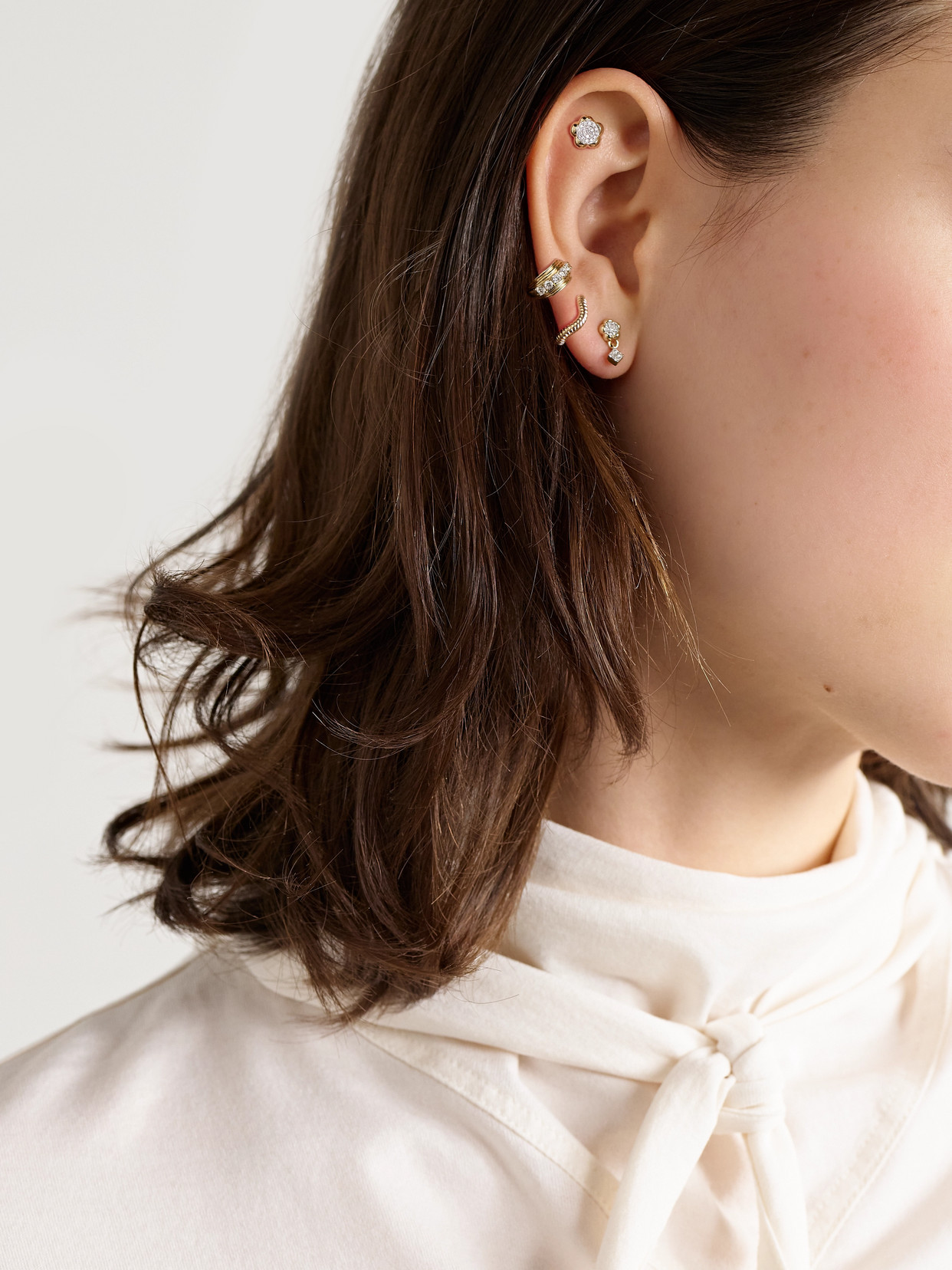 Stone And Strand Richie 10-karat Gold Diamond Earrings