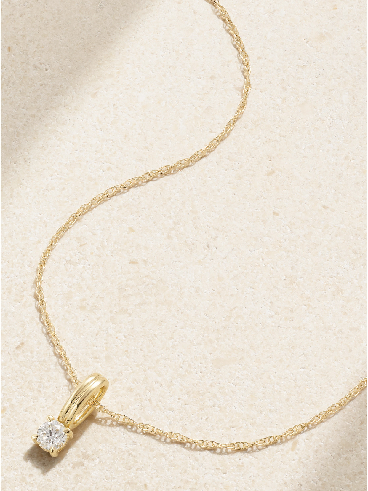 Stone And Strand Flow 14-karat Gold Diamond Necklace
