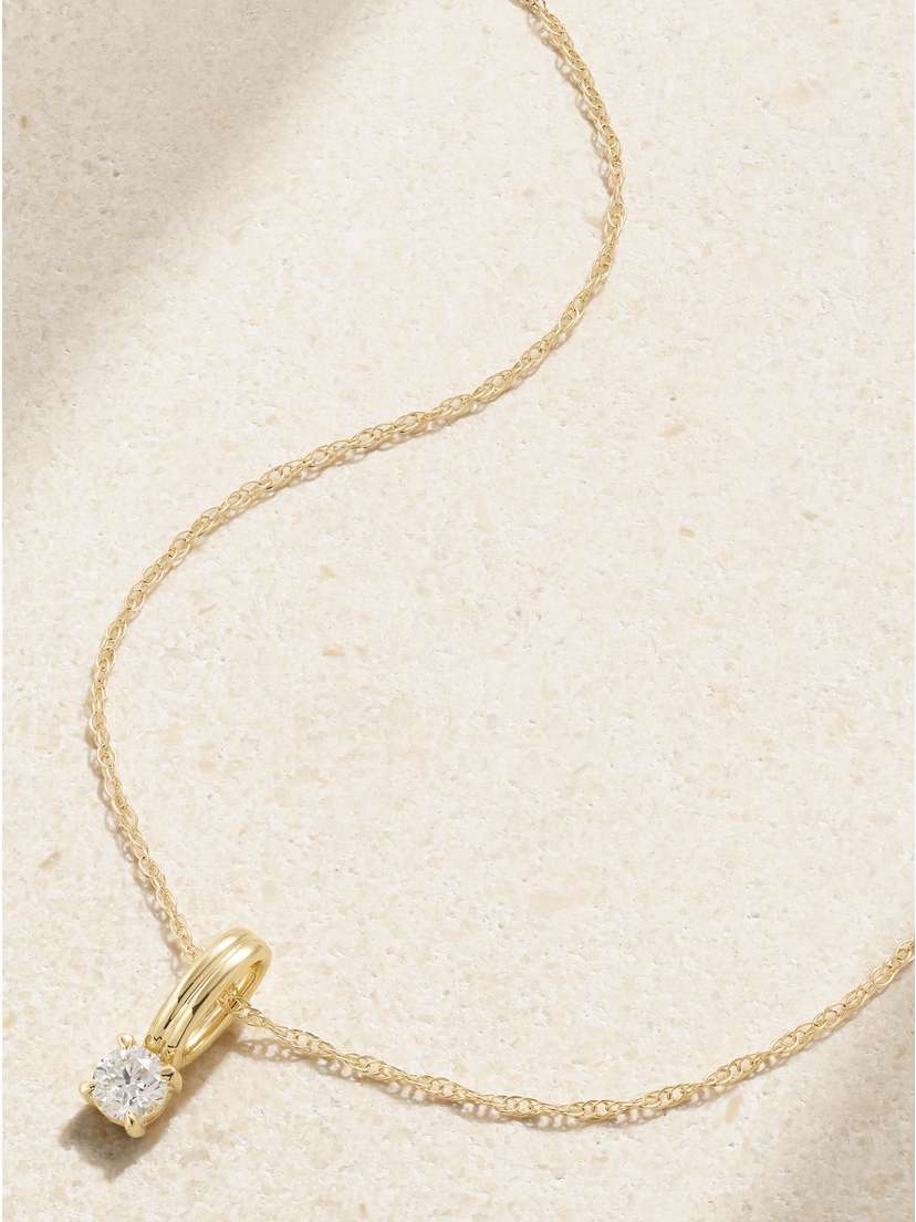 STONE AND STRAND Flow 14-karat Gold Diamond Necklace