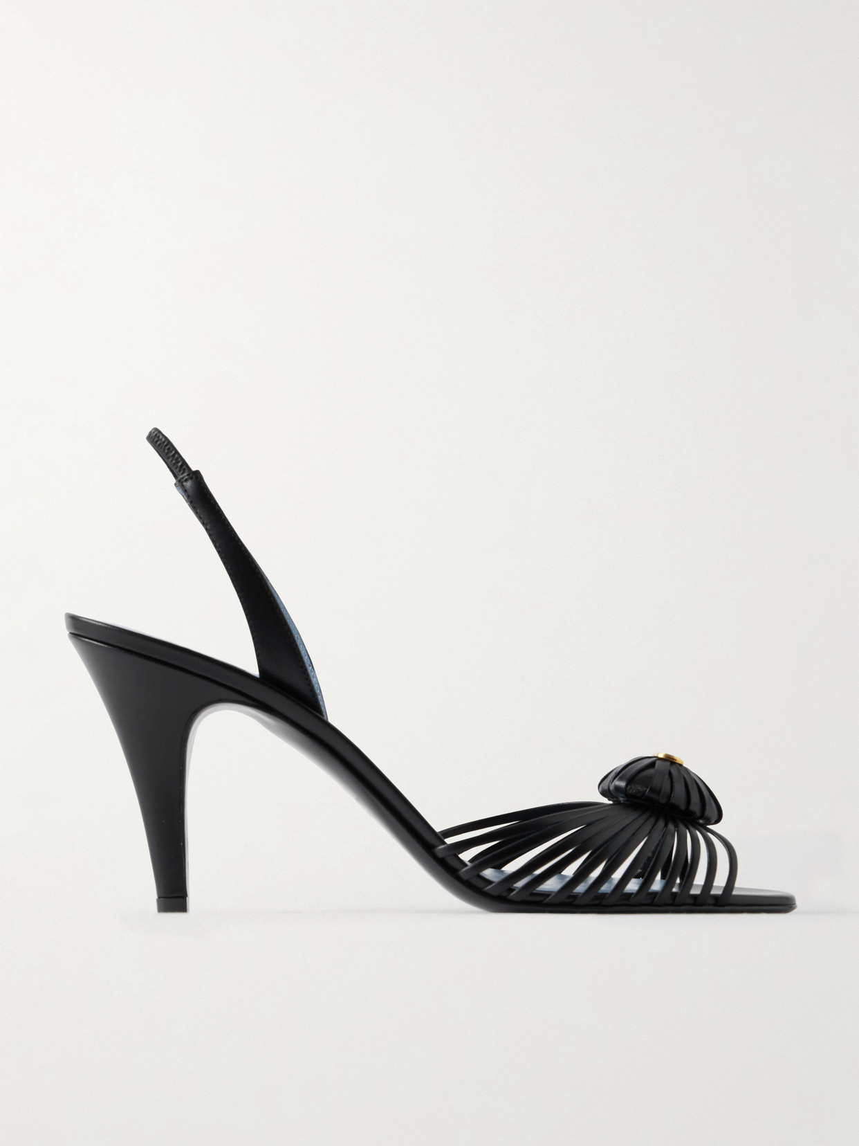 Valentino Garavani Royal 85 Leather Slingback Sandals In Black