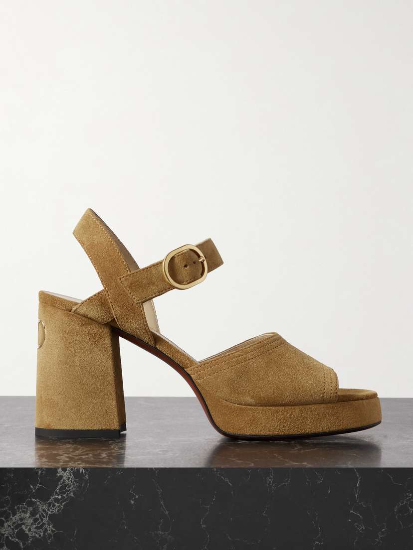 Valentino Garavani Vlogo 95 Suede Platform Sandals