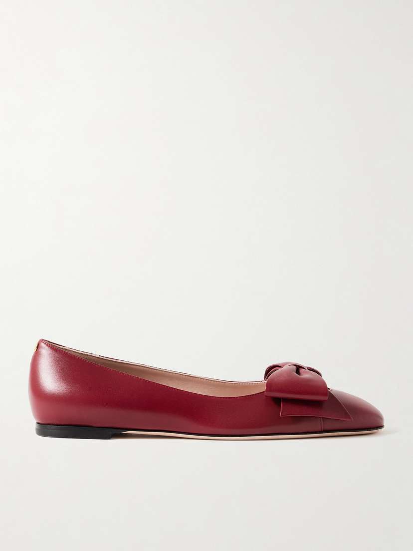 Valentino Garavani Bowow Leather Ballet Flats