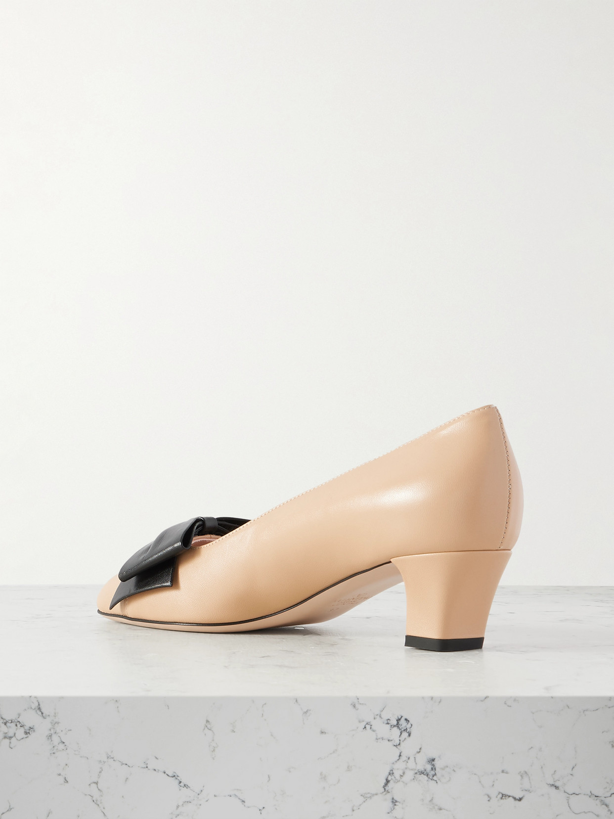 Valentino Bowow 45 Bow-embellished Leather Pumps In Multi