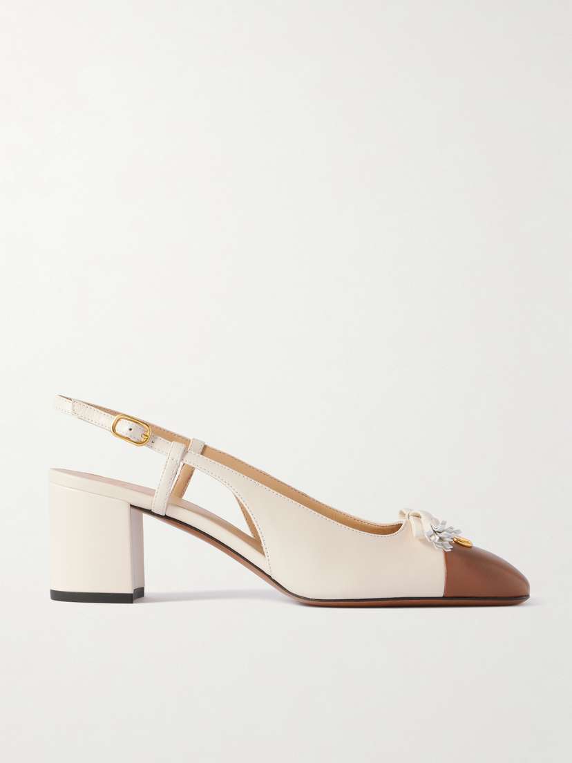 Valentino Garavani Vlogo 65 Tasseled Leather Slingback Pumps