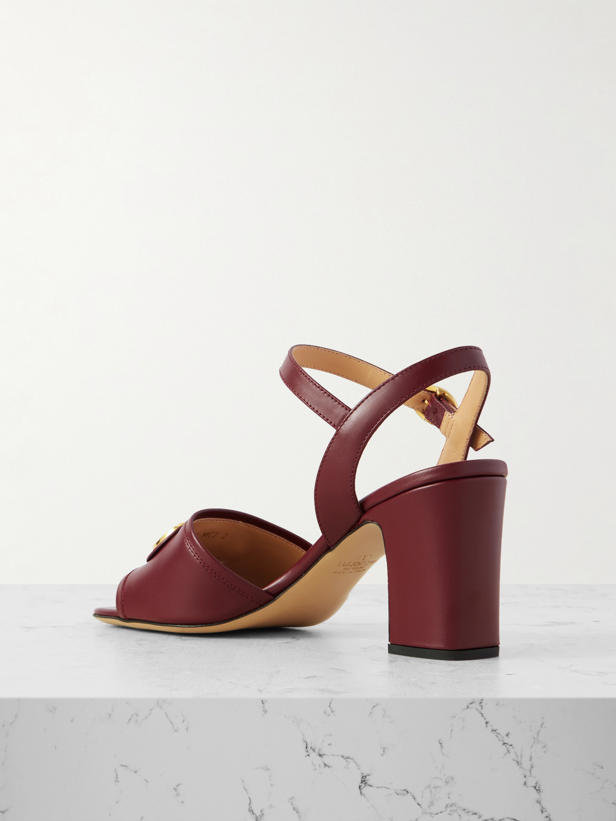 Valentino Vlogo Heeled Sandals In Red