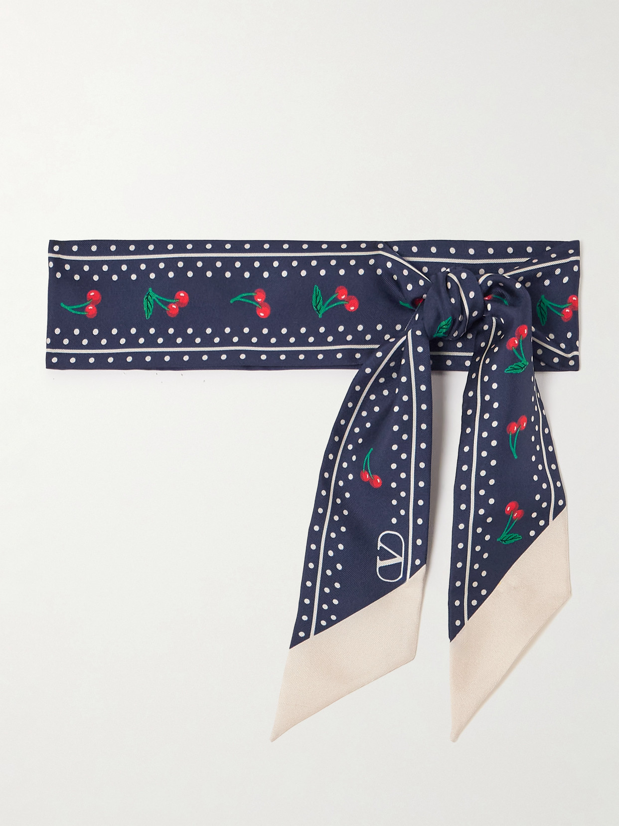 Valentino Cherryfic Silk Bandeau Scarf