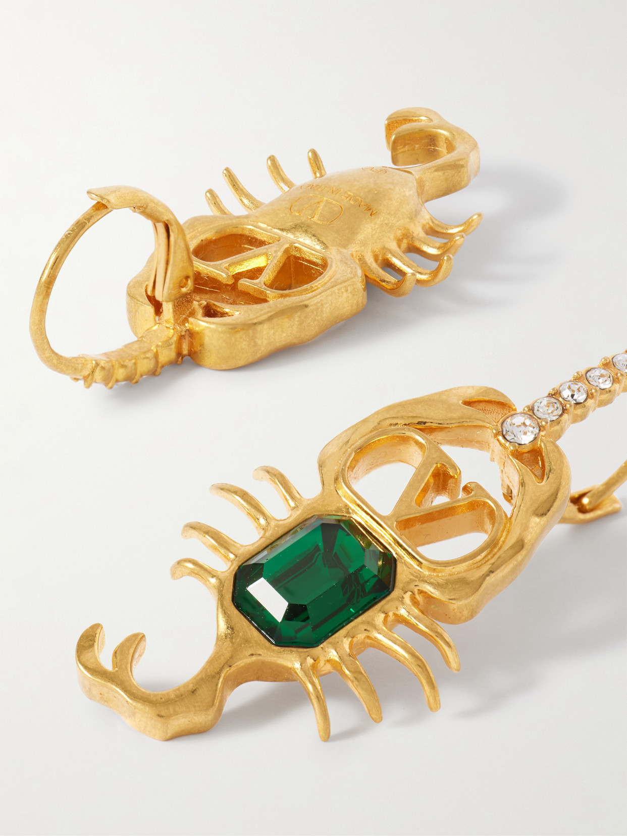 Valentino Gold-tone And Crystal Earrings In Gold