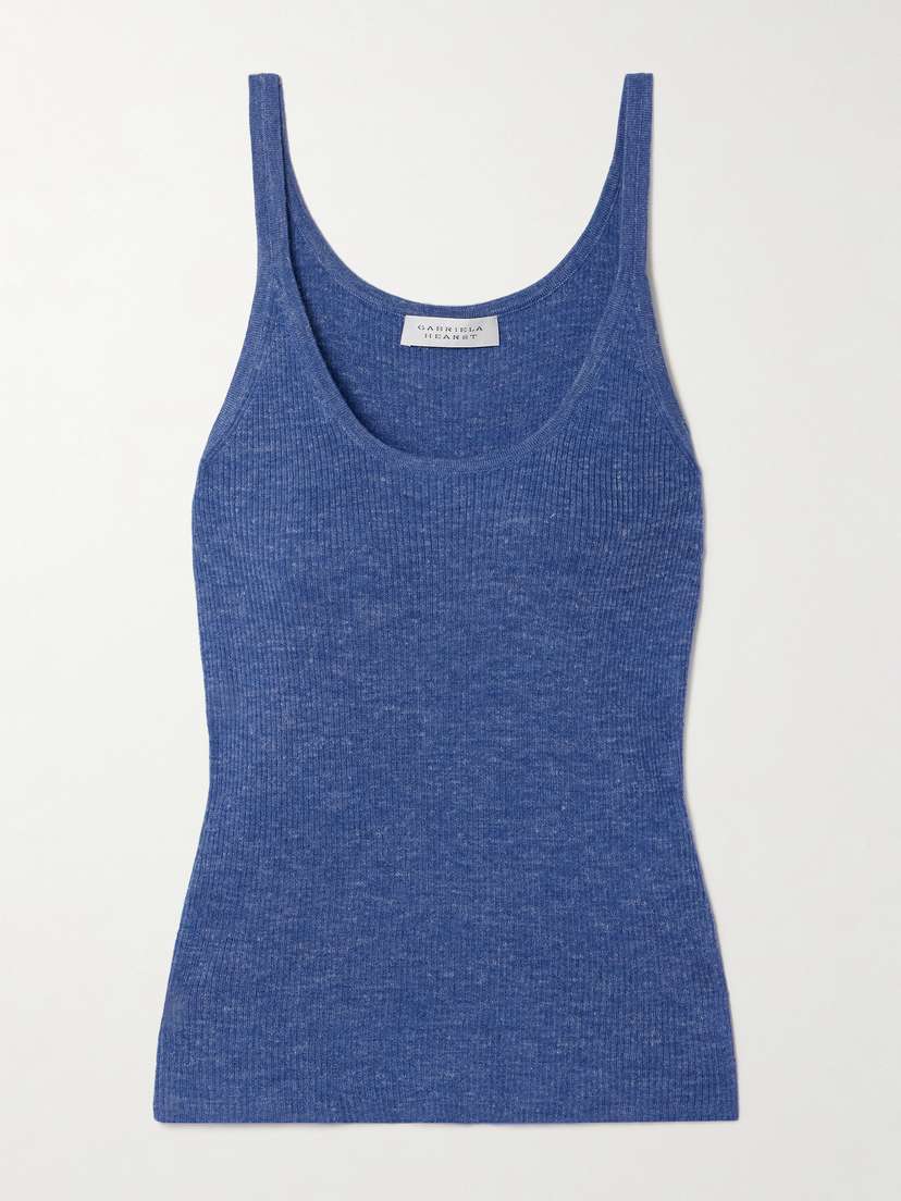 Gabriela Hearst Cinxia Ribbed Cashmere, Silk And Hemp-blend Tank