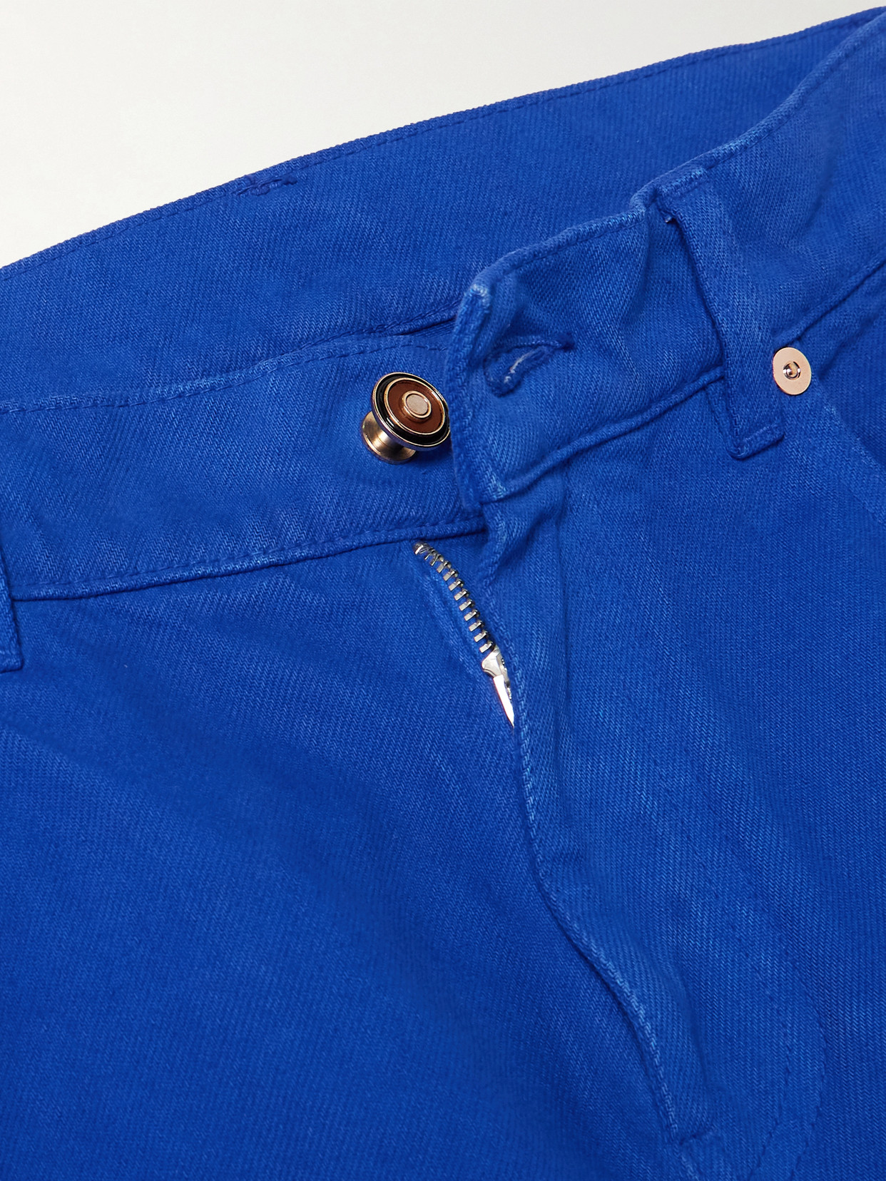 Gabriela Hearst Ezra Bootcut Cropped Jean In Cobalt Recycled Cotton Denim In Blue