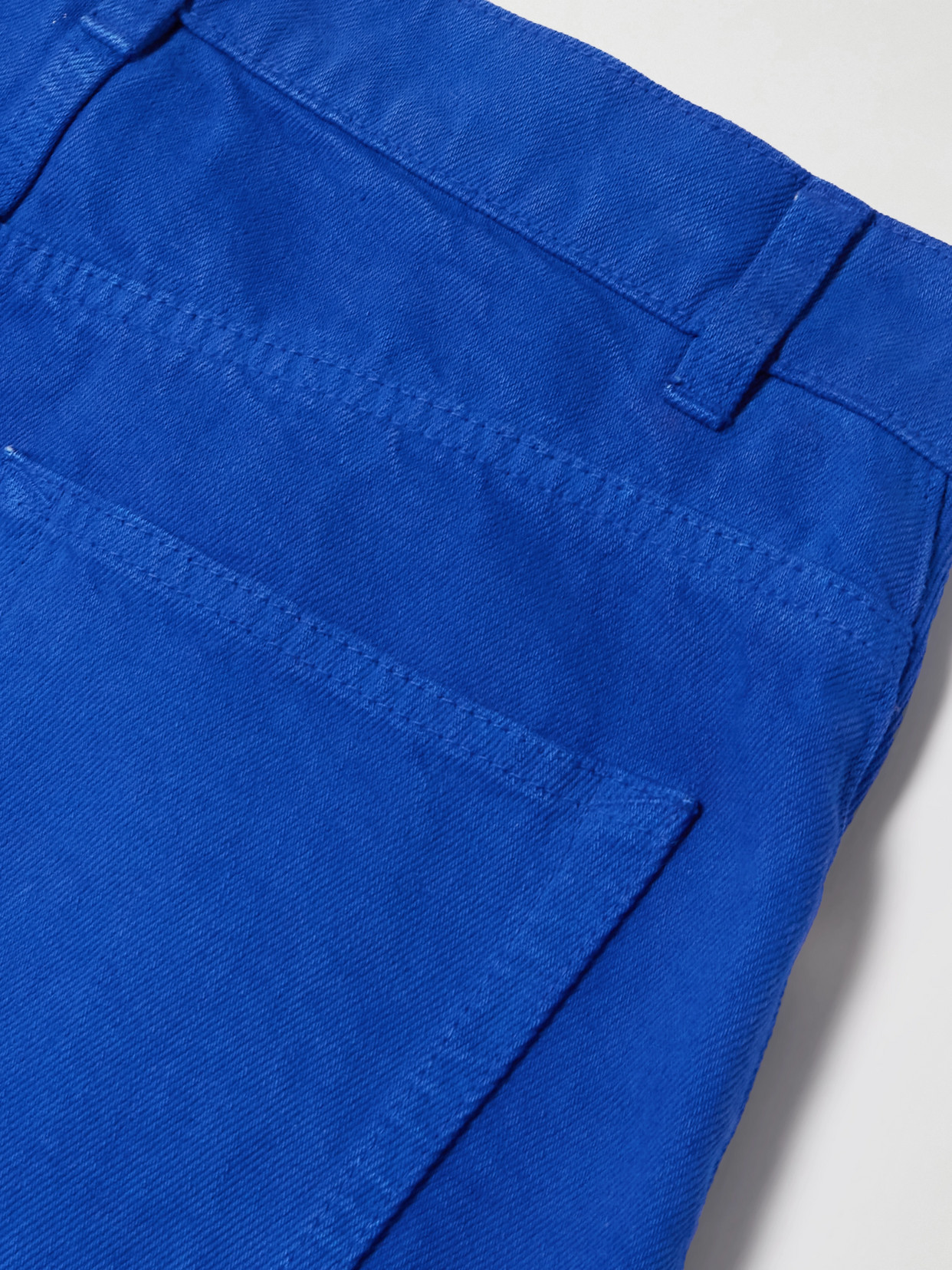 Gabriela Hearst Ezra Bootcut Cropped Jean In Cobalt Recycled Cotton Denim In Blue
