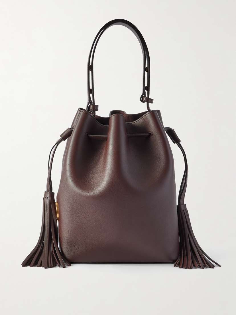 Valentino Garavani So Seau Tasseled Leather Shoulder Bag